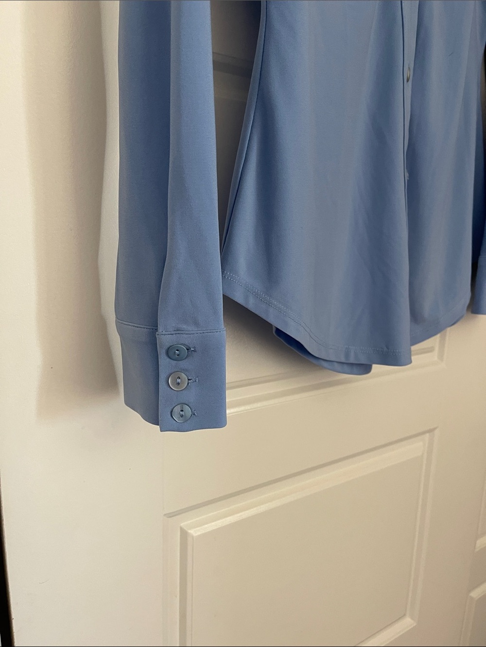 Song of Style Powder Blue Button-Front Blouse - Picture 4 of 4